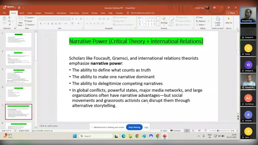 Deepak Negi – Crafting Compelling Narratives – Freedom Advocacy Network – Dec 3,&nbsp;2025