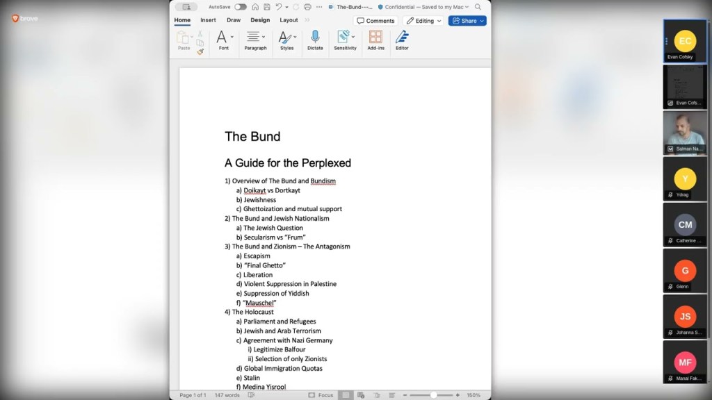 Evan Cofsky Bundism as an alternative to Zionism Freedom Advocacy Network August 13,&nbsp;2025